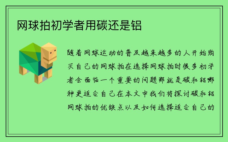 网球拍初学者用碳还是铝